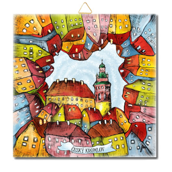 Český Krumlov summer - name - CV 14 15 x 15 cm