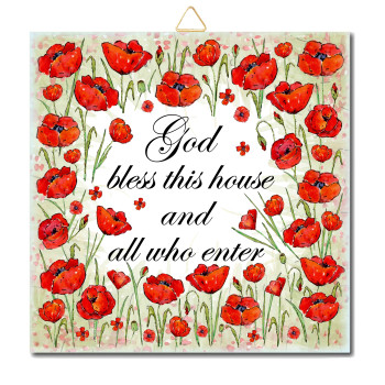 God bless this house - CV 34 15 x 15 cm