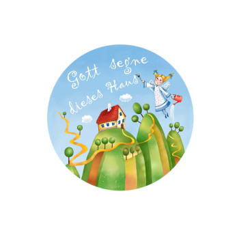 Badge Gott segne dieses Haus - magnet 56 mm