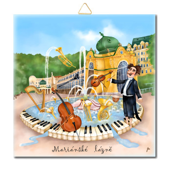 Marianske Lazne - inscription - MV 2 15 x 15 cm